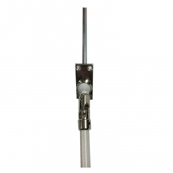 Storenkurbel komplett mit 45° Inox- Kreuzgelenk, Platte 32x70mm